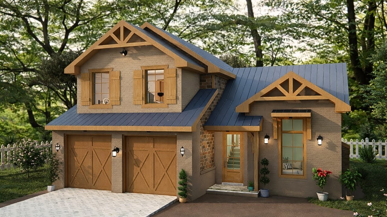 12x12 m 2-Story Cottage House Design 🏡 | Perfect Square Family Home Layout