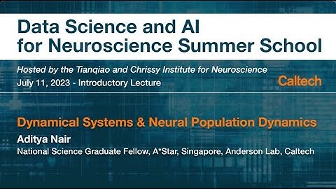 Day 2 - Introductory Lecture: Dynamical Systems and Neural Population Dynamics