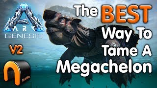 ARK GENESIS The BEST Way To Tame A Megachelon GIANT TURTLE