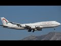 Morocco Government Boeing 747-8 landing at Athens Airport &quot;El. Venizelos&quot;