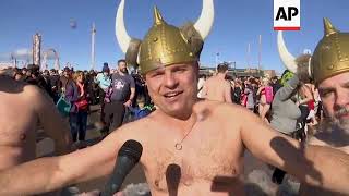 Hundreds at Coney Island Polar Bear plunge
