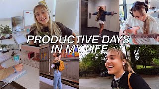 PRODUCTIVE VLOG | college classes, finishing assignments & organizing tips
