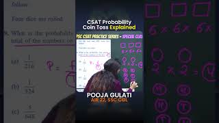 CSAT Probability Coin Toss Explained  #exam #konceptree #upsc #poojagulati #mathematics #csat