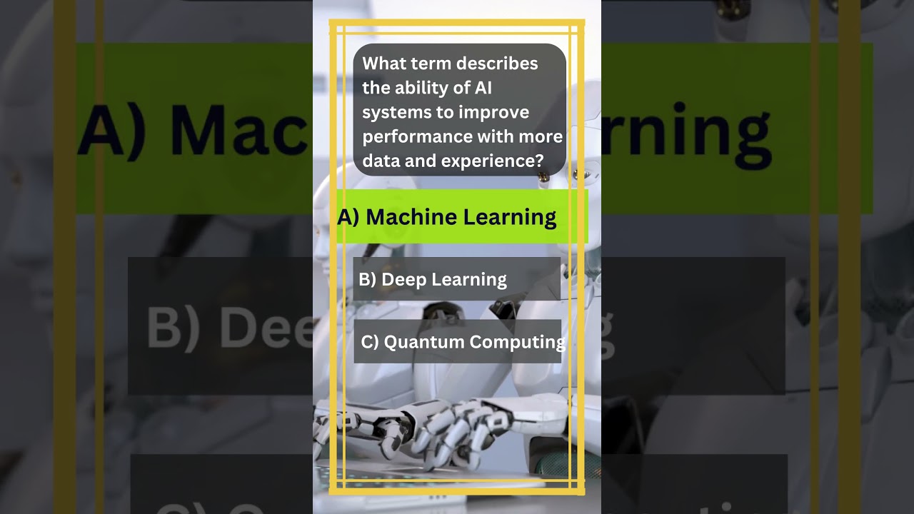 What term describes the ability of AI systems to improve performance with more data and experience ?