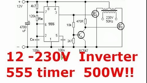 12-230V Inverter with 555 Timer | 500Watt