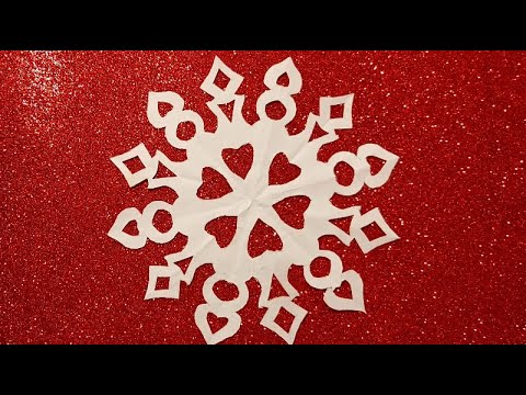 Необыкновенно Просто Вырезать КРАСИВУЮ СНЕЖИНКУ своими руками.Новогодние поделки из бумаги Снежинки.