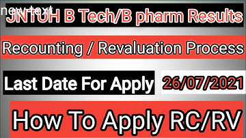 JNTUH Results Recounting/ Revaluation Process | B Tech /B pharm 2-1,3-1,4-1 RC/RV #JNTUH#Rk8638