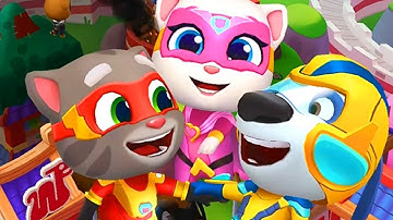 Talking Tom Hero Dash Tom,Angela,Ben,Hank,Ginger New Update Walkthrough Part 12 (Android iOS)