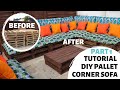 HOW TO MAKE PALLET SOFA | SIMPLE DIY TUTORIAL | BUDGET PATIO MAKEOVER | PART 1