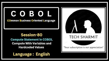 COMPUTE Statement in COBOL - Compute with variables and hardcoded values  (Session-80) | Cobol |