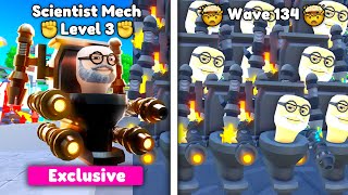 😃WHAT?!😎SCIENTIST MECH IS SO 💪🏻STRONG💪🏻 UNIT!😱 Roblox Toilet Tower Defense