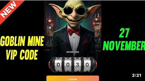 27 November Goblin Mine GameCode | Goblin Mine Game VIP Code ||Goblin Mine Game Daily Code