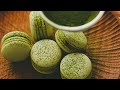 Macarons au matcha  recette de coquilles de sucre sans bullition