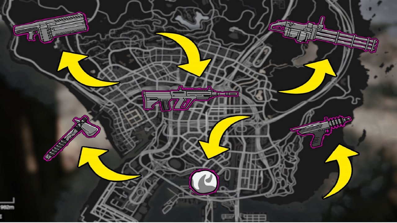 LOCATION OF ALL RARE AND SECRET WEAPONS IN GTA 5 