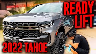 2022 CHEVY TAHOE GETS 3INCH LIFT KIT + NEW WHEELS & TIRES !!!