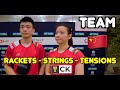  china badminton team players equipment  rackets strings  string tension zheng siwei