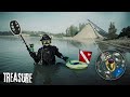 Поиск с металлоискателем под водой! Золото, серебро, телефон и куча находок!