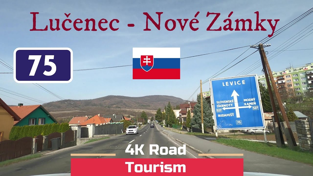 Driving Slovakia: I-75 Lučenec - Nové Zámky - 4k scenic hilly drive through South Slovakia