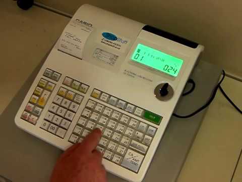 How To Program Shop Name On Till Receipt Casio SE-S300 / / PCR-T2100 / PCR-T2200 - YouTube