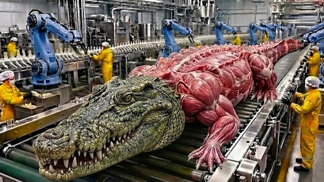 Inside a Modern Crocodile Meat & Leather Factory | 8K Cinematic Process