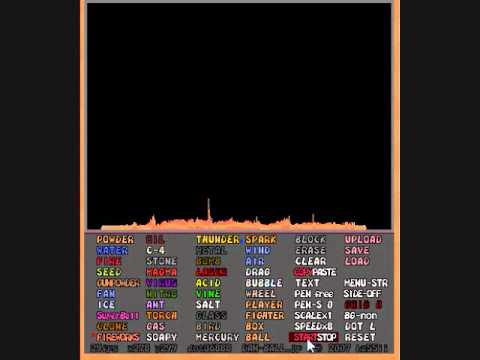 How to make a cool fireworks show in powder game