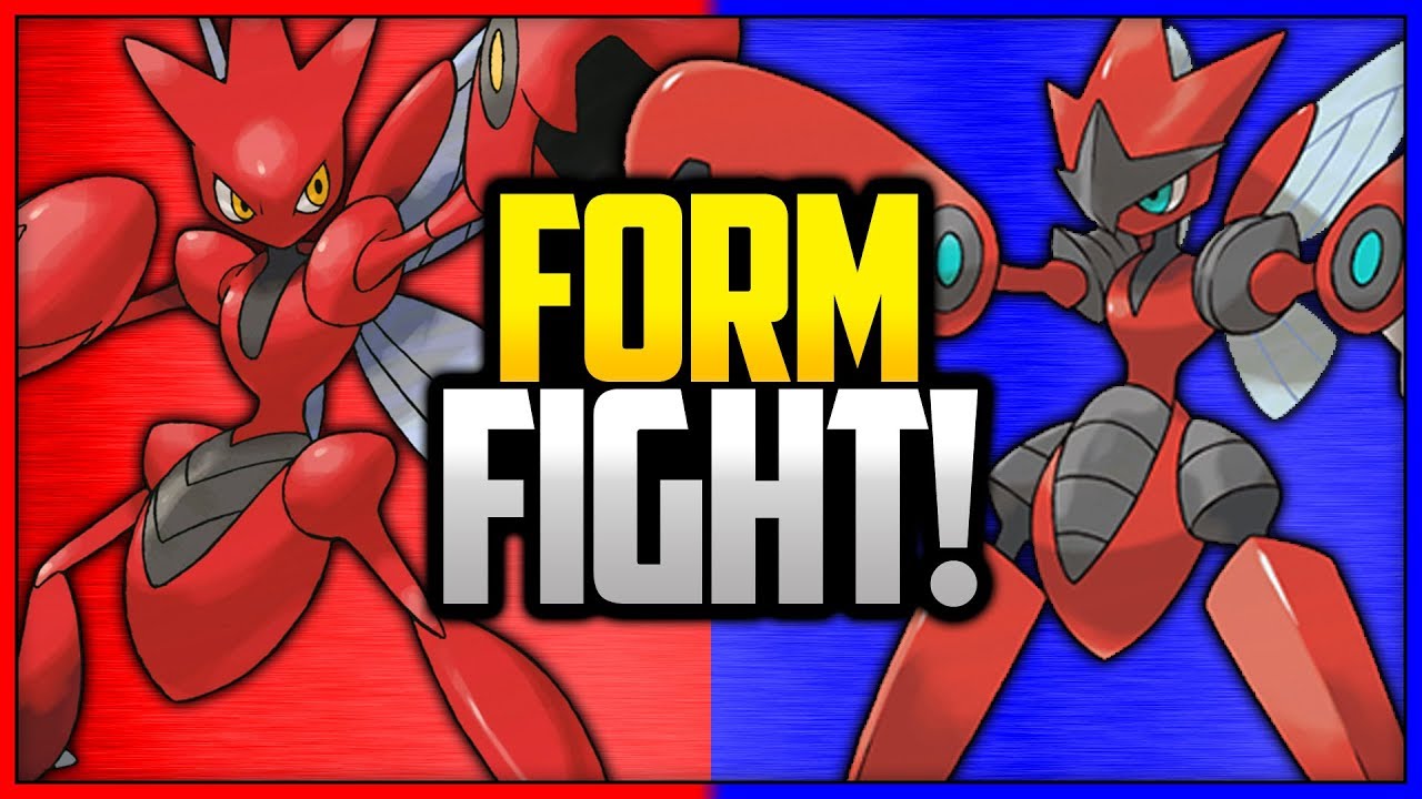 Scizor vs Mega Scizor Pokémon Form Fight YouTube