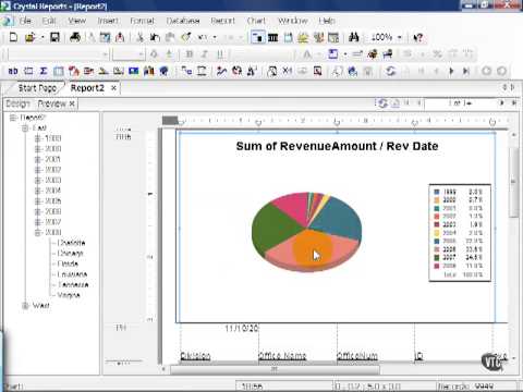 34 Crystal ReportsXI Design a Report Beyond the Basics 2   Graphs & Charts pt  2