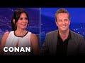 Courteney Cox Reunited With Matthew Perry On "Cougar Town" | CONAN on TBS