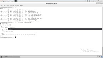 Write a script by for for nested loop