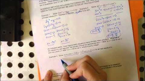 7-5 Solving Trigonometric Equations