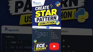 creating a star pattern using pythoncreating a star pattern using python#pattern #shorts #shortsfeed