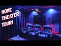 MY Home Theater Tour 2021! KRIX 7.3.6 Home Theater Setup & Tour  120" AT Screen DIY Star Ceiling