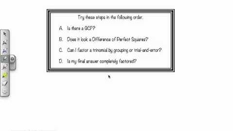 Video #6.5 - Factoring Completely