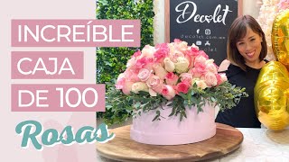 CÓMO HACER UNA INCREÍBLE CAJA DE 100 ROSAS