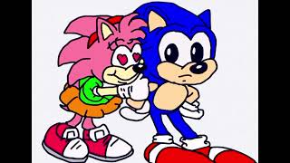 Sonic & Amy Rose Sonic CD Animation Amy Hugs Sonic! 