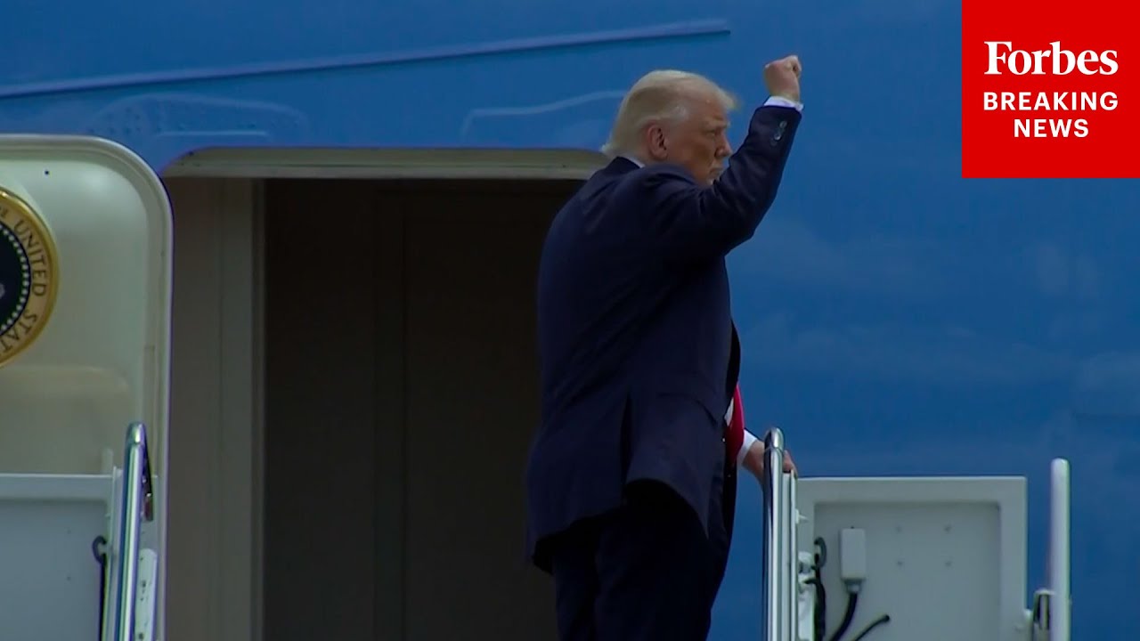 President Trump Departs JBA En Route To Pittsburgh, Pennsylvania