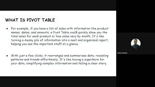Learn how to use Pivot Table