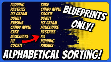 Sort Your Inventory Alphabetically Using ONLY Blueprints!?