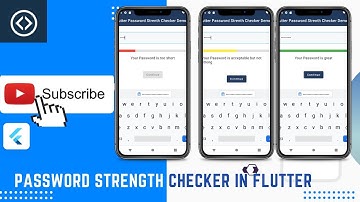 Flutter password Strength Checker Simple, flutter validation, flutter tutorial,