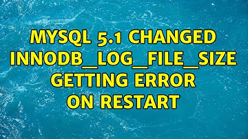 mySQL 5.1 changed innodb_log_file_size getting error on restart (2 Solutions!!)