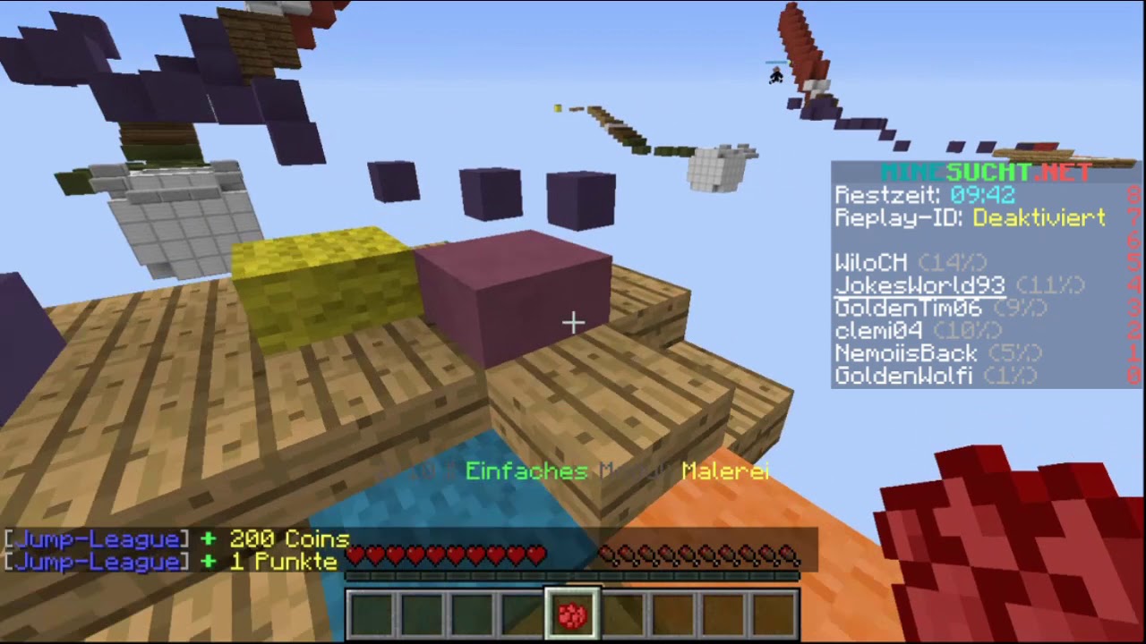 Minecraft Jump And Run Server 1.8 Deutsch Minecraft jump and run auf drei verschiedenen Servern - YouTube