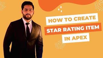 How to Create Star Rating Page Item in Oracle Apex | | Lecture 60