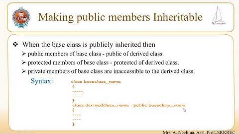 Inheritance||OOPs||UNIT-2||CSE||SRKREC