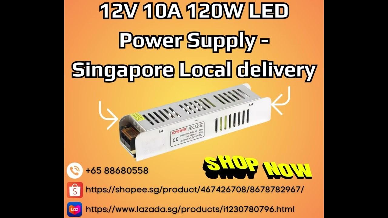 12V 10A 120W LED Power Supply Singapore Local delivery YouTube