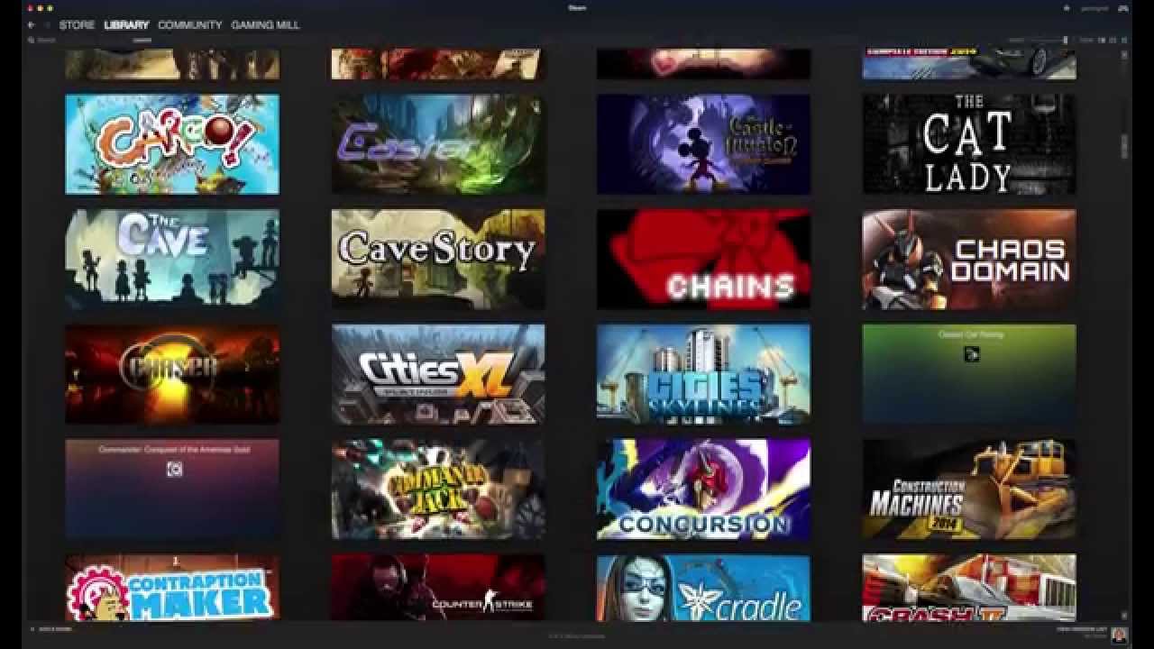 Bit of a boring video of me browsing my library of Steam games. YouTube
