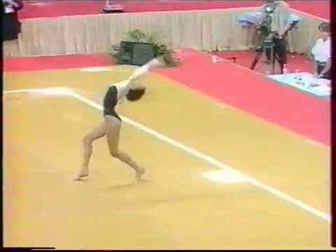 Andrea MOLNAR (HUN) floor - 1993 European Cup Brussels EF - YouTube