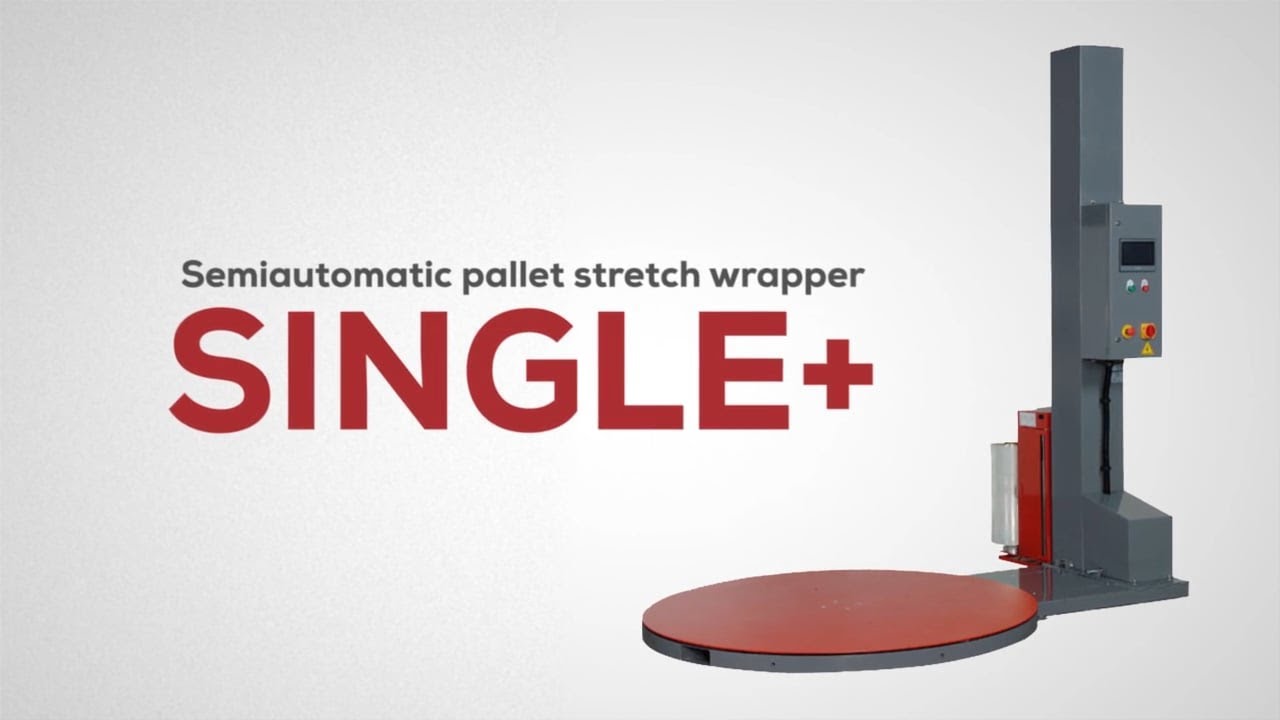 SINGLE+ semiautomatic pallet stretch wrapper