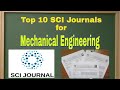 Top 10 sci journals for mechanical engineering research paper publication