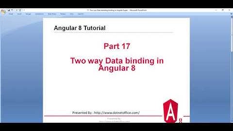 Part 17 : Two way Data binding in Angular 8 | Angular 8/12 Tutorial