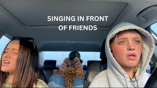Singing in front of friends and family priceless reactions